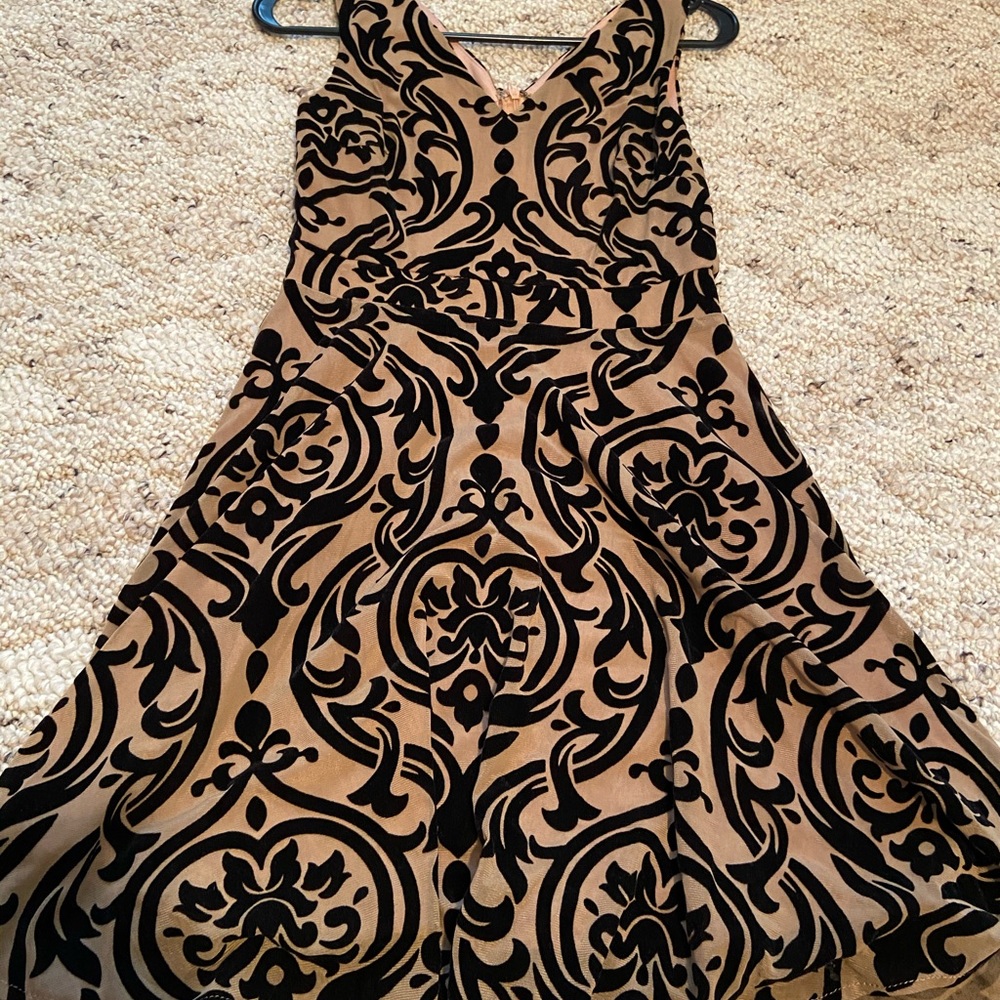 Nude & Black Dress